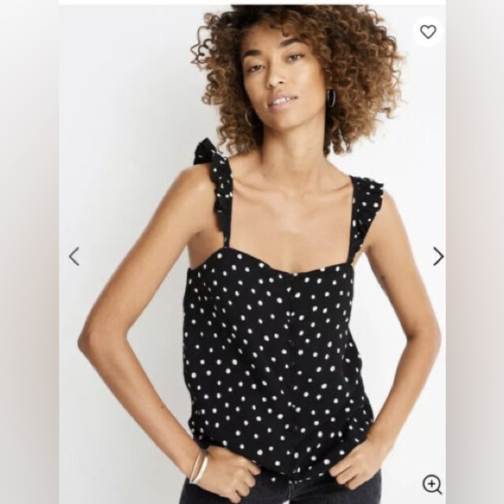 Madewell Frills Polka Dot Tank